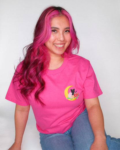 *Coming Soon* Magical Girls Cat Floral Crescent T-Shirt